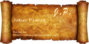 Jakus Placid névjegykártya